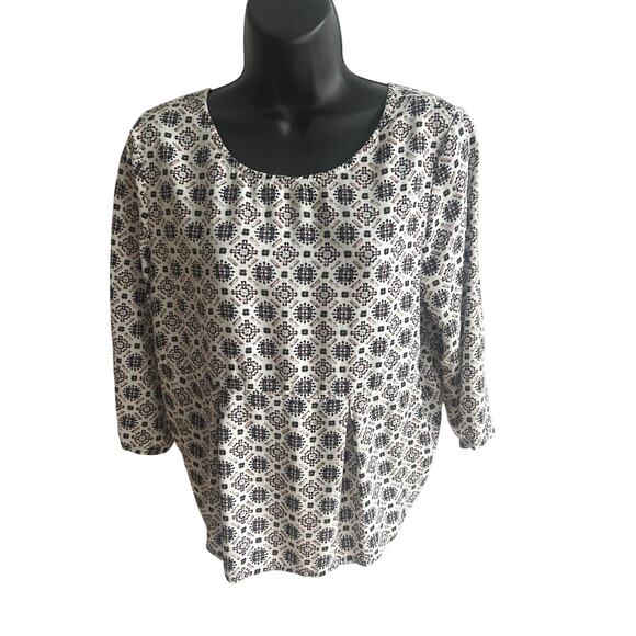 Womens Bongo Top Size M Geometric Boho Earthy Flowy Vintage Inspired‎ Festival - Picture 1 of 6
